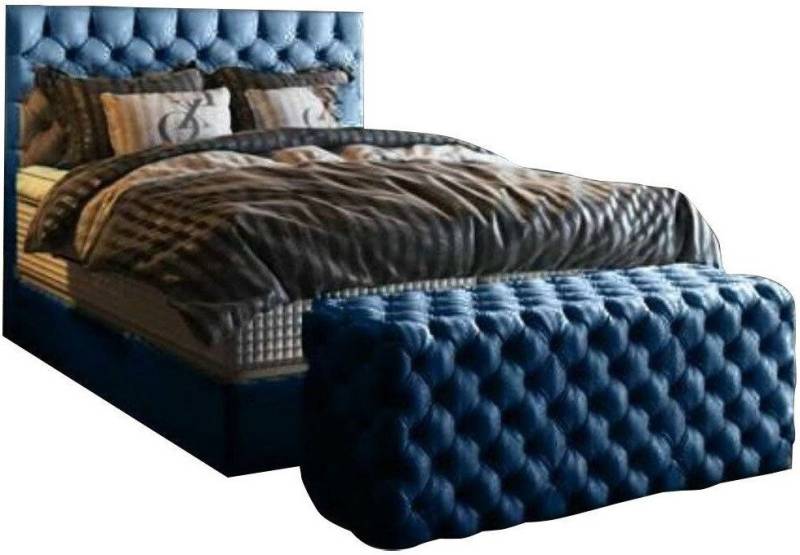 Xlmoebel Boxspringbett Luxus Boxspringbett Komplett Samt Matratze Design Möbel (Bett), Hergestellt in Europa von Xlmoebel