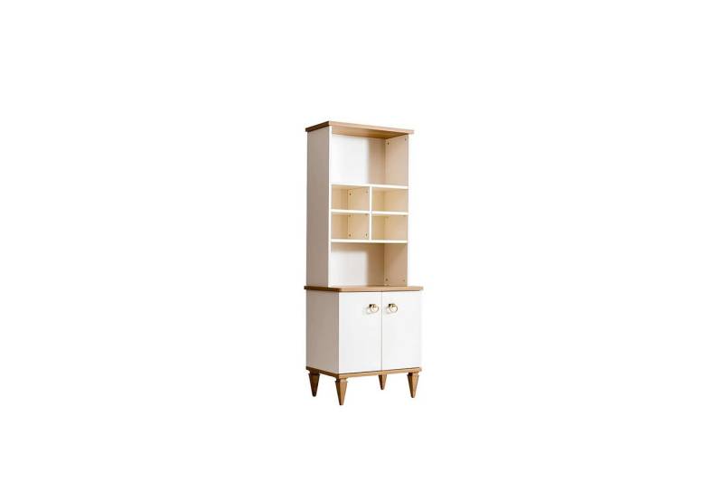 Xlmoebel Bücherregal Designer Möbel: Eleganter Weißholz-Schrank mit exklusivem Design und, 1-tlg., Hergestellt in Europa von Xlmoebel