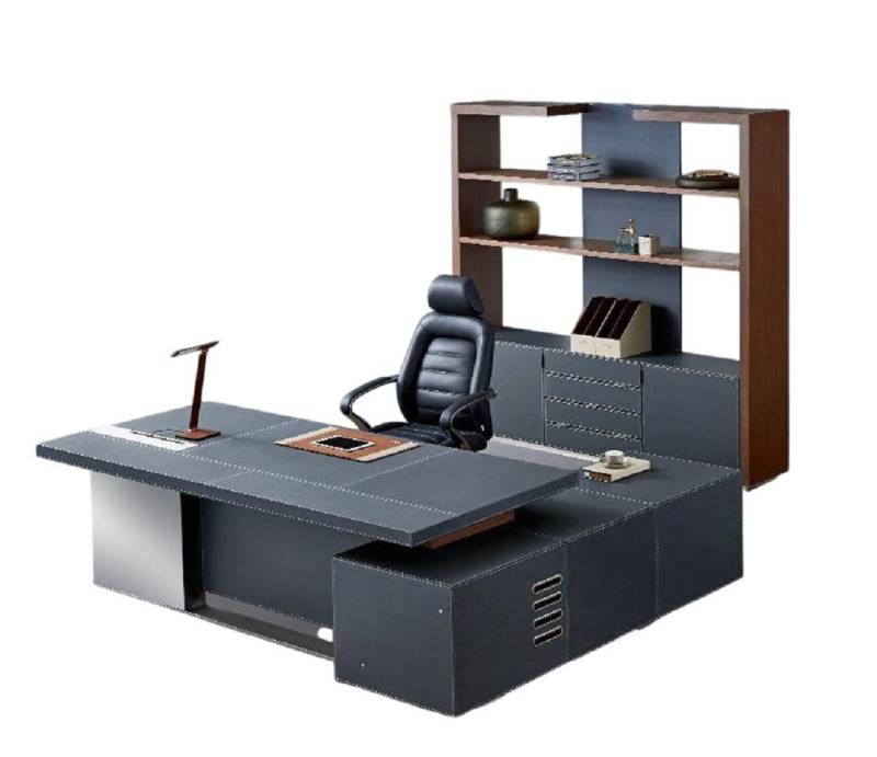 Xlmoebel Büromöbel-Set Büro-Möbel-Set mit Eckschreibtisch Aktenschrank und Schränken - Luxus, (Eckschreibtisch + Aktenschrank), Hergestellt in Europa von Xlmoebel