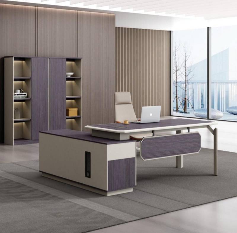 Xlmoebel Büro-Set Eckschreibtisch-Set für das Büro mit Aktenschrank, exklusive, (Eckschreibtisch + Aktenschrank), Hergestellt in Europa von Xlmoebel