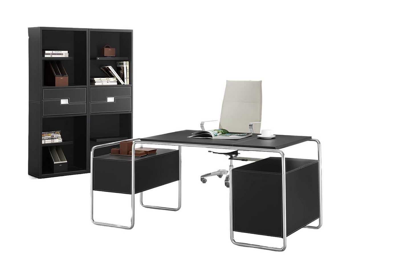 Xlmoebel Büro-Set Neu: Set mit Schreibtisch und 2 Aktenschränken von Luxusmöbel-Design, (Schreibtisch + Aktenschrank), Hergestellt in Europa von Xlmoebel