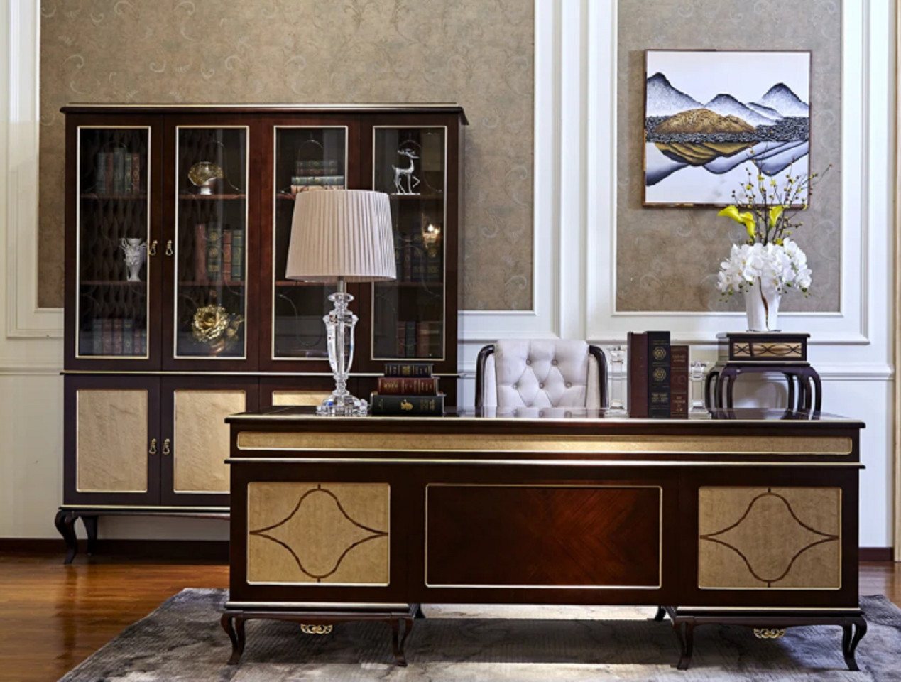 Xlmoebel Büro-Set Schreibtisch Set mit Eckschreibtisch und Aktenschrank, 2-teilige, (Schreibtisch + Aktenschrank), Hergestellt in Europa von Xlmoebel