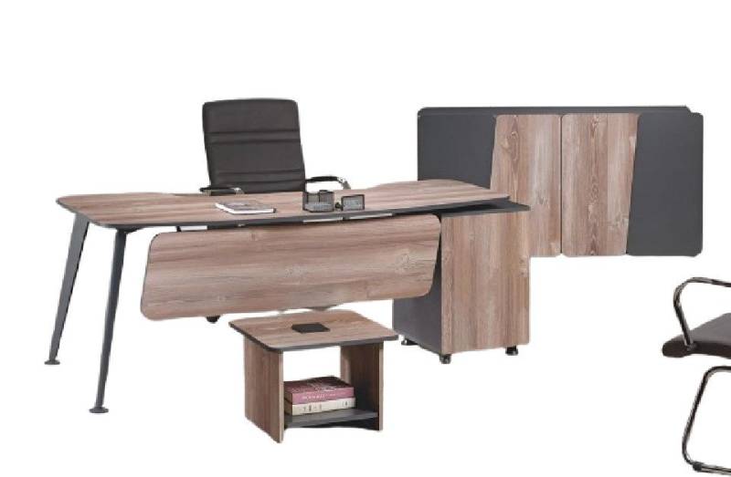 Xlmoebel Büromöbel-Set Arbeitszimmermöbel Set aus Holz in Braun mit Schreibtisch - 3-teilig, (3-tlg., Büro Set 3tlg (Schreibtisch + Couchtisch + Schrank), Hergestellt in Europa von Xlmoebel