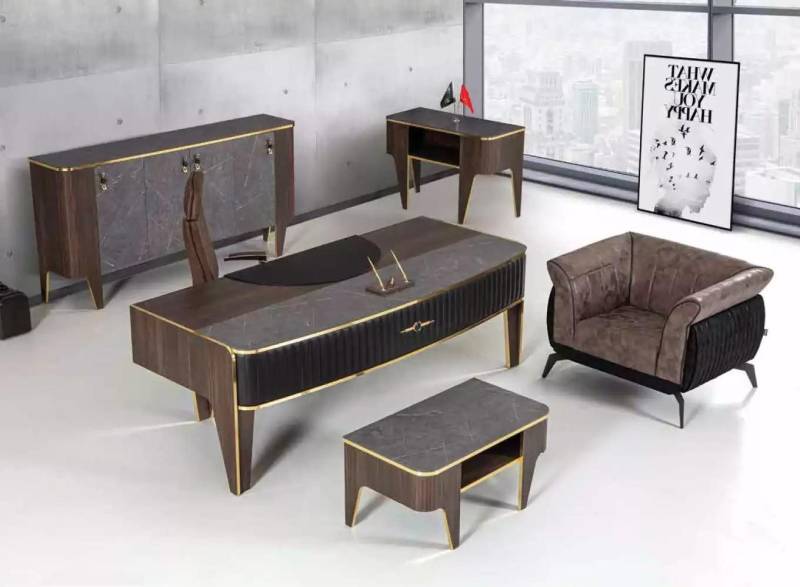 Xlmoebel Büromöbel-Set Exklusives Büromöbel-Set mit 4 Teilen: Schreibtisch Schrank, (Set 4 tlg (Schreibtisch + Couchtisch + Aktenschrank + Büroschrank), Hergestellt in Europa von Xlmoebel