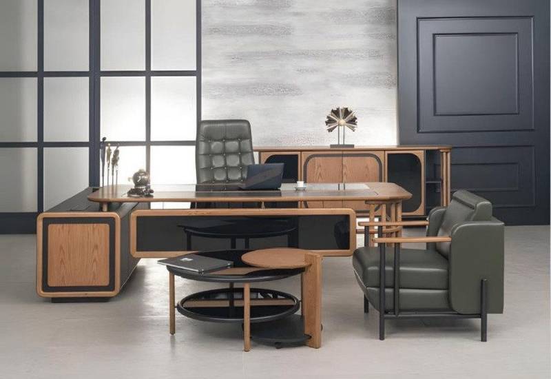 Xlmoebel Büromöbel-Set Neuer moderner Designer-Schreibtisch aus Holz, (Beistelltisch), Hergestellt in Europa von Xlmoebel