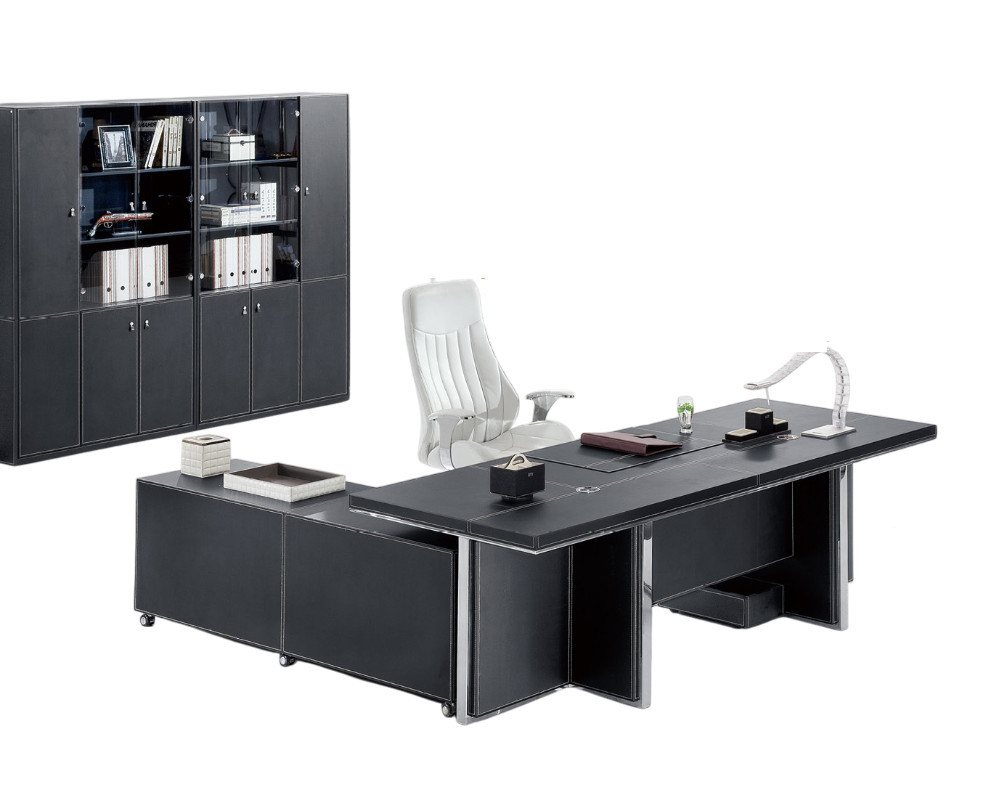 Xlmoebel Büromöbel-Set Set für das Büro des Chefs: Schreibtisch und Aktenschrank für die, (Eckschreibtisch + Aktenschrank), Hergestellt in Europa von Xlmoebel