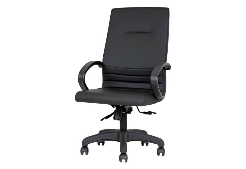 Xlmoebel Bürostuhl Eleganter schwarzer Schreibtischstuhl mit Drehfunktion - Büromöbel, Hergestellt in Europa von Xlmoebel