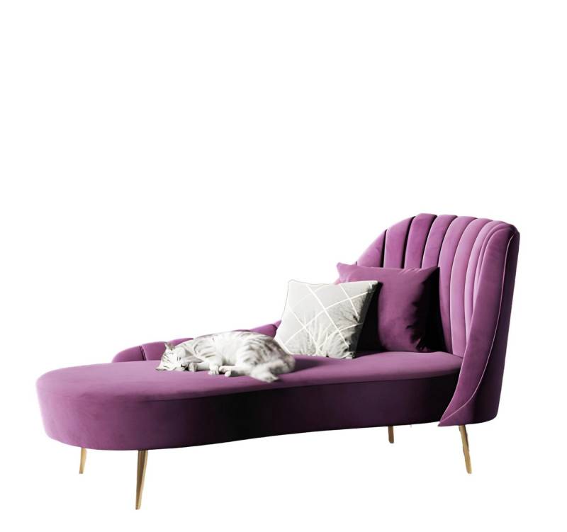 Xlmoebel Chaiselongue Hochwertiges Samt-Sofa mit Polsterung und entspannender, 1 Teile, Hergestellt in Europa von Xlmoebel