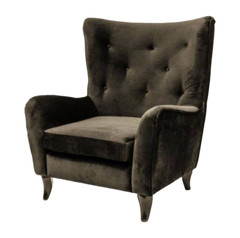 Xlmoebel Chesterfield-Sessel Chesterfield Sessel Blau Samt Textil Modern Möbel Wohnzimmer (Sessel), Hergestellt in Europa von Xlmoebel