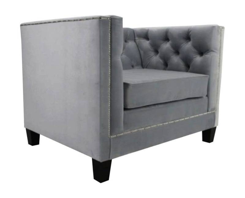 Xlmoebel Chesterfield-Sessel Chesterfield Sessel Lila Textil Modern Kreative Möbel Neu Wohnzimmer (Sessel), Hergestellt in Europa von Xlmoebel
