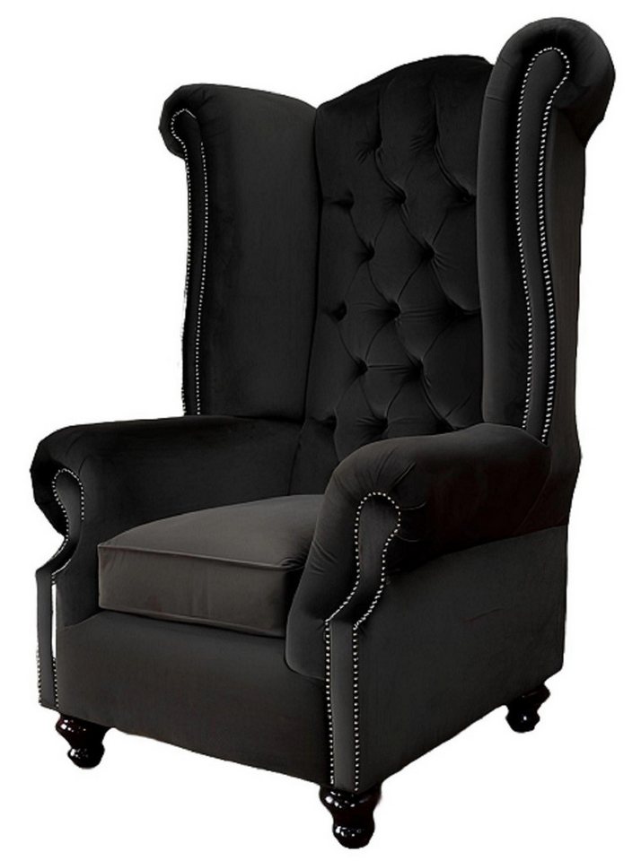 Xlmoebel Ohrensessel Einzelner Ohrensessel mit Polsterung aus Textil im Chesterfield (Sessel (1 Sitzer), Hergestellt in Europa von Xlmoebel