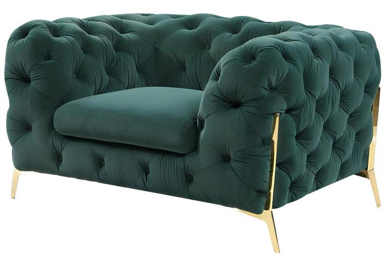Xlmoebel Chesterfield-Sessel Neuer Einzelsitz-Sessel in Textil für gemütliche Abende - Chesterfield (Sessel), Hergestellt in Europa von Xlmoebel