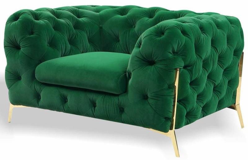 Xlmoebel Chesterfield-Sessel Neuer Einzelsitz-Sessel in Textil für gemütliche Abende - Chesterfield (Sessel), Hergestellt in Europa von Xlmoebel