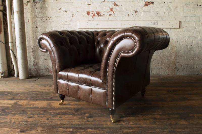 Xlmoebel Chesterfield-Sessel OhrenSessel TV-Design Polster Sofa Couch Chesterfield Stoff (Chesterfield Sessel - v1), Hergestellt in Europa von Xlmoebel