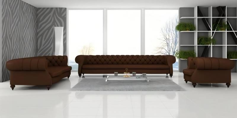 Xlmoebel Chesterfield-Sofa BIG 5+4+1 Ledersofa Sitzgruppe Couch Polstermöbel Chesterfield, Hergestellt in Europa von Xlmoebel