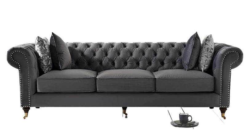 Xlmoebel Chesterfield-Sofa Bequemes Sofa - Traditionelles Chesterfield-Sofa Polster Lümmel, Hergestellt in Europa von Xlmoebel