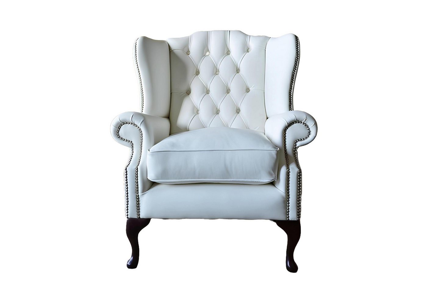 Xlmoebel Chesterfield-Sofa Einzelsofa Chesterfield Ohrensessel TV-Couch Stoff Polstermöbel, Hergestellt in Europa von Xlmoebel