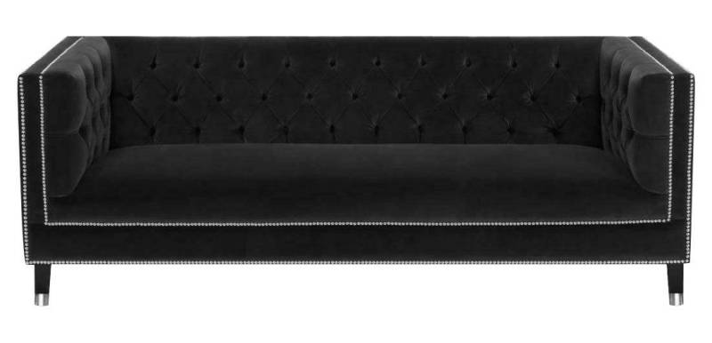 Xlmoebel Chesterfield-Sofa Luxus Schwarze Samt Couch Dreisitzer Polster Möbel Wohnzimmer, Hergestellt in Europa Xlmoebel Chesterfield-Sofa Luxus Schwarze Samt Couch Dreisitzer Polster Möbel Wohnzimmer, Hergestellt in Europa von Xlmoebel