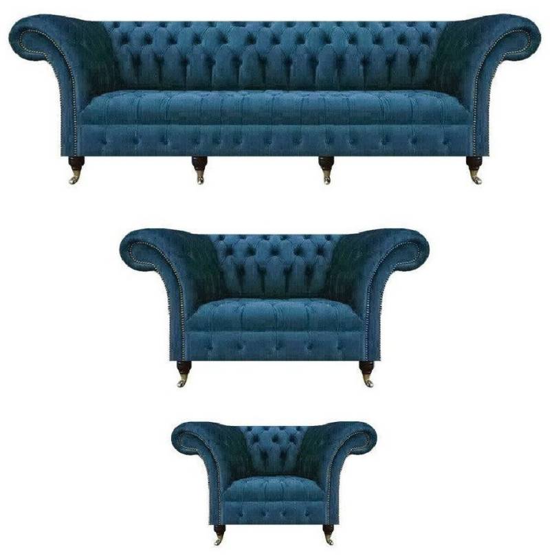 Xlmoebel Chesterfield-Sofa Modernes Designer-Set mit 3 Teilen: 2 moderne Sofas und ein Sessel, Hergestellt in Europa Xlmoebel Chesterfield-Sofa Modernes Designer-Set mit 3 Teilen: 2 moderne Sofas und ein Sessel, Hergestellt in Europa von Xlmoebel