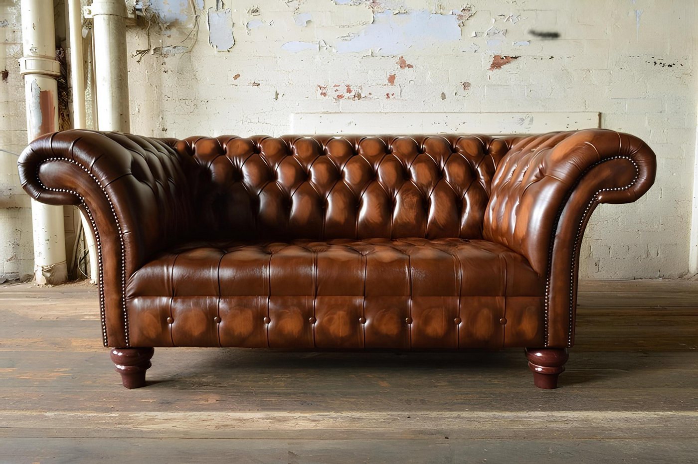 Xlmoebel Chesterfield-Sofa Neu Chesterfield Leder Sofa Sitzmöbel Designer Zweisitzer Stoff, Hergestellt in Europa von Xlmoebel