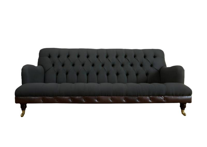 Xlmoebel Chesterfield-Sofa Neue große XXL Chesterfield Dreisitzer in Schwarzem Textil-Design, Hergestellt in Europa Xlmoebel Chesterfield-Sofa Neue große XXL Chesterfield Dreisitzer in Schwarzem Textil-Design, Hergestellt in Europa von Xlmoebel