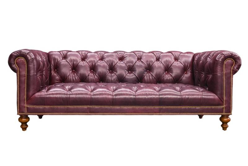 Xlmoebel Chesterfield-Sofa Neues Ledersofa Chesterfield mit 3 Sitzen und Polsterung, Hergestellt in Europa von Xlmoebel