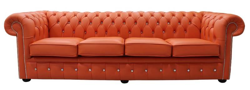 Xlmoebel Chesterfield-Sofa XXL Großes Sofa Couch Chesterfield 240cm Polstermöbel 4 Sitzer Leder, Hergestellt in Europa von Xlmoebel