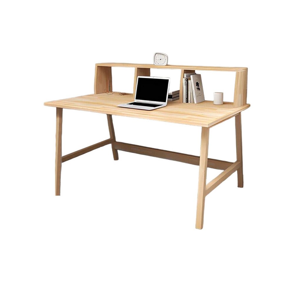 Xlmoebel Computertisch Hellbrauner Arbeitstisch Robuste Büromöbel Designer Holz Schreibtisch (Computertisch), Hergestellt in Europa von Xlmoebel