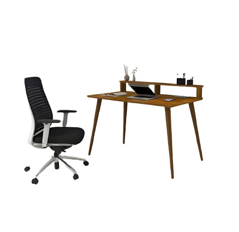 Xlmoebel Computertisch Heller Arbeitstisch Designer Computerarbeitsplatz Edles Holz Möbel (1-St., Computertisch), Hergestellt in Europa von Xlmoebel