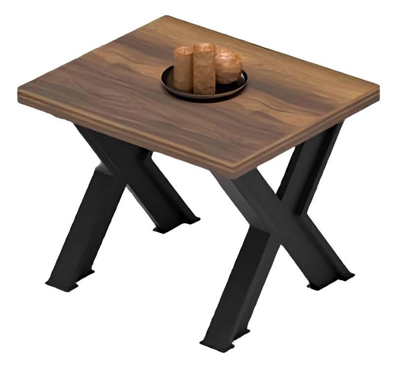 Xlmoebel Couchtisch Beistelltisch mit X-Beinen in Braun für Büro-Einrichtung (1-St., Couchtisch), Hergestellt in Europa von Xlmoebel