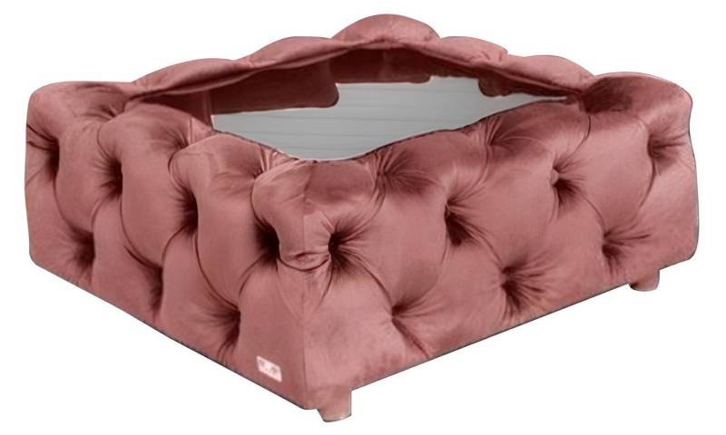 Xlmoebel Couchtisch Chesterfield Couchtisch Textil Beistelltisch Glastisch Wohnzimmer (Couchtisch), Hergestellt in Europa von Xlmoebel