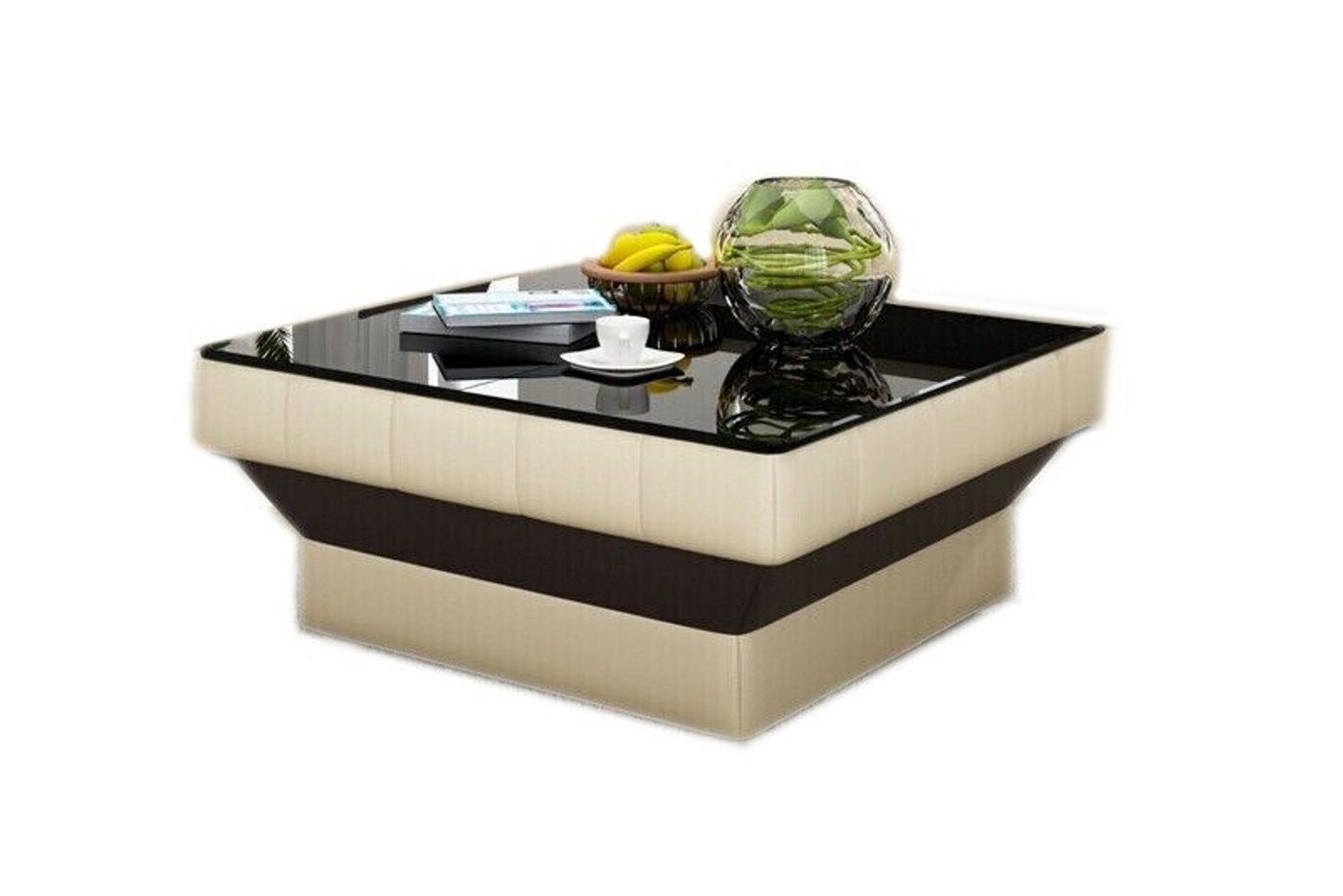 Xlmoebel Couchtisch Holz Beistelltisch Wohnzimmer Moderne Glas Kaffeetisch (1-St., Couchtisch), Made in Europa von Xlmoebel