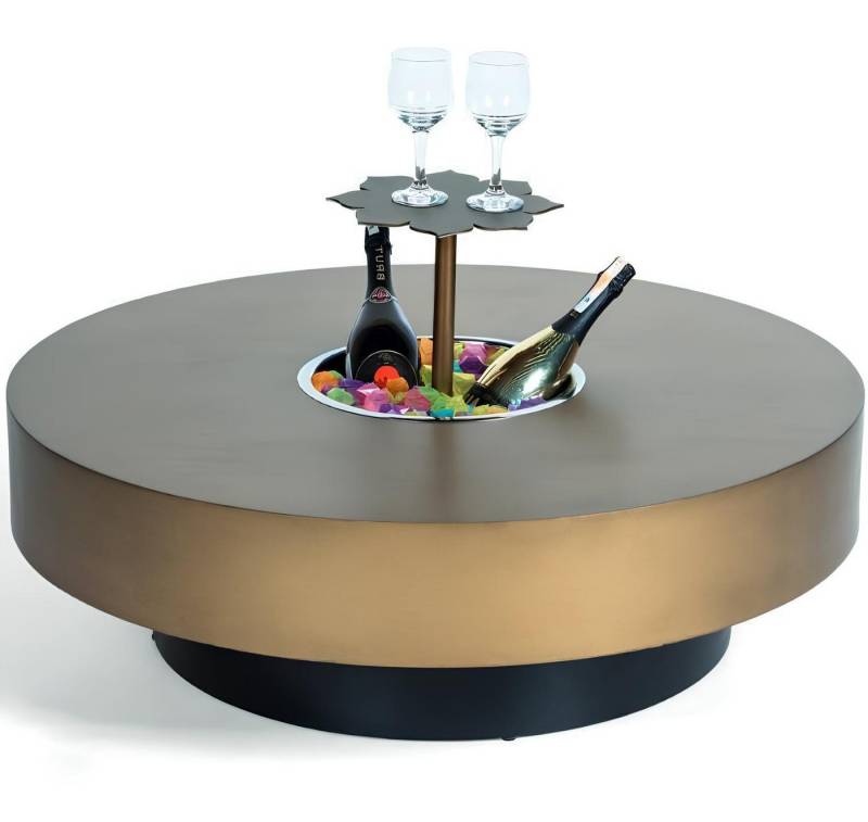 Xlmoebel Couchtisch Der moderne Goldfarben Couchtisch mit elegantem Design (Couchtisch), Hergestellt in Europa von Xlmoebel