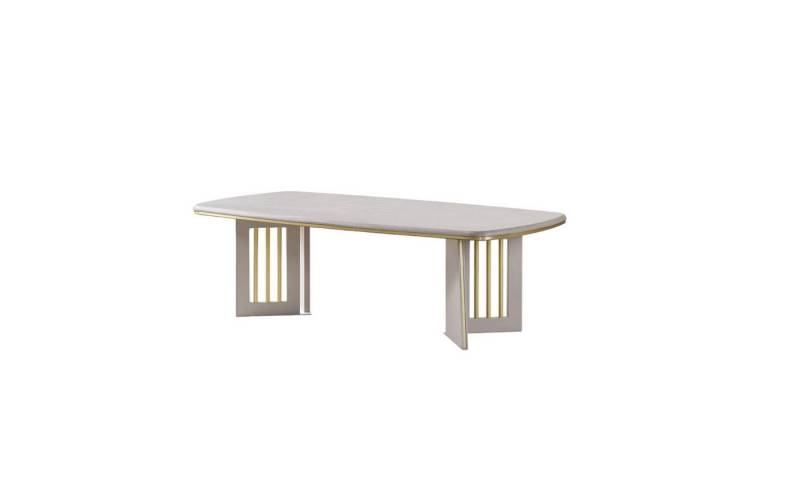 Xlmoebel Couchtisch Designer Luxus Holztisch in halbrunder Form (1-St., Couchtisch), Hergestellt in Europa von Xlmoebel