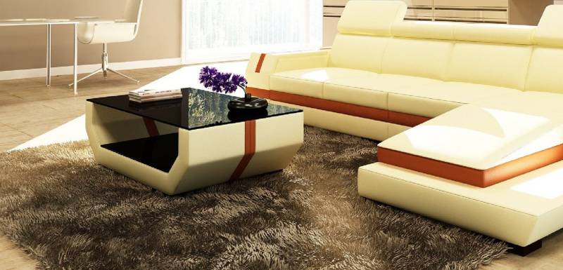 Xlmoebel Couchtisch Exklusive Polsterleder Wohnzimmertische von Luxusdesigner (Couchtisch 5099), Hergestellt in Europa von Xlmoebel
