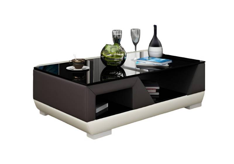 Xlmoebel Couchtisch Glas-Beistelltisch mit Polsterung und modernem Design (1-St., Couchtisch CT9007), Hergestellt in Europa von Xlmoebel