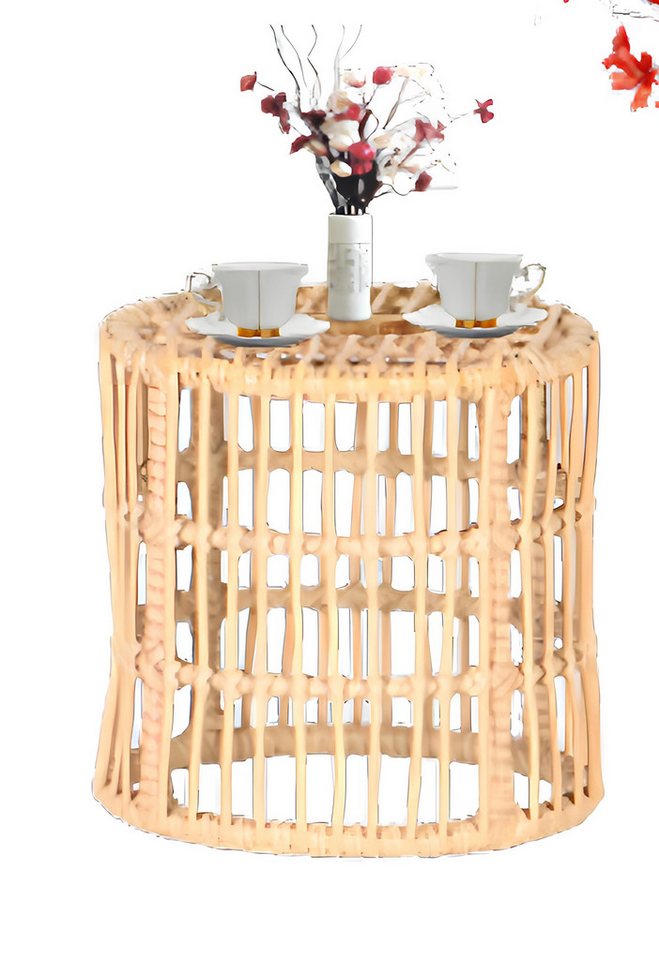 Xlmoebel Couchtisch Hochwertiger Beistelltisch für den Garten aus Rattan in Beige (Couchtisch), Hergestellt in Europa von Xlmoebel
