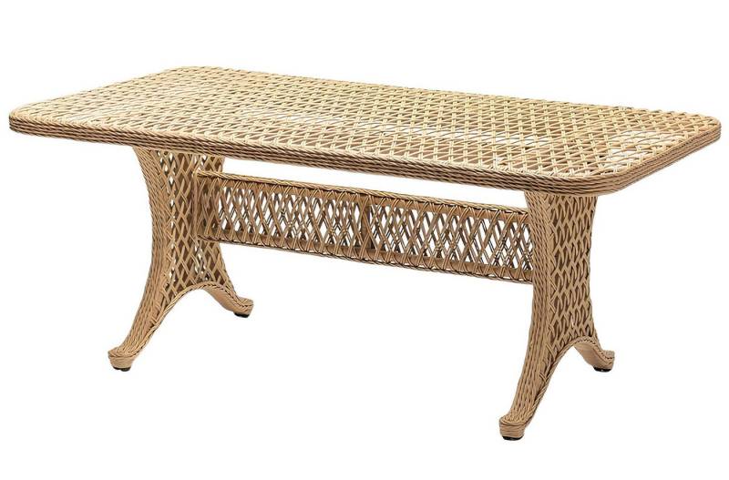 Xlmoebel Gartentisch Hochwertiger Rattan-Couchtisch in Beige - Modernes Design (Tisch), Hergestellt in Europa von Xlmoebel