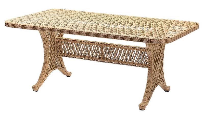 Xlmoebel Gartentisch Luxuriöser Rattan-Beistelltisch in modernem Beige-Design (Tisch), Hergestellt in Europa von Xlmoebel