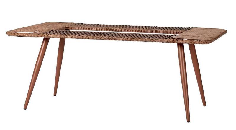 Xlmoebel Gartentisch Luxuriöser brauner Rattan-Beistell-Couchtisch mit modernem Design (Gartentisch), Hergestellt in Europa von Xlmoebel