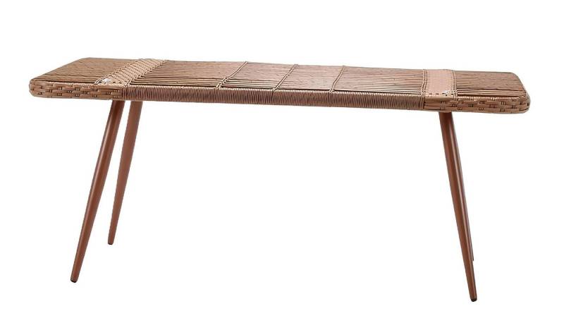 Xlmoebel Gartentisch Luxuriöser brauner Rattan-Couchtisch mit modernem Design und (Tisch), Hergestellt in Europa von Xlmoebel