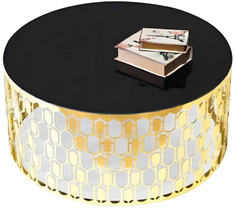 Xlmoebel Glastisch Moderne Glas Sofatisch in Gold als Couchtisch und Beistelltisch (1-St., Couchtisch), Hergestellt in Europa von Xlmoebel