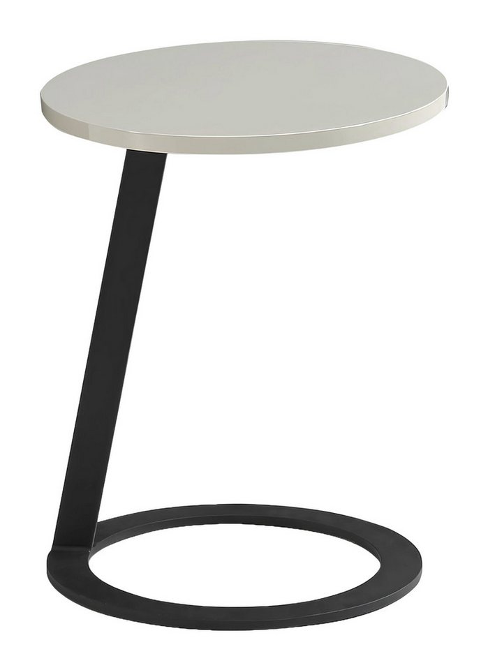 Xlmoebel Couchtisch Runder Beistell-Couchtisch aus Holz mit Designer-Metallgestell (Couchtisch), Hergestellt in Europa von Xlmoebel