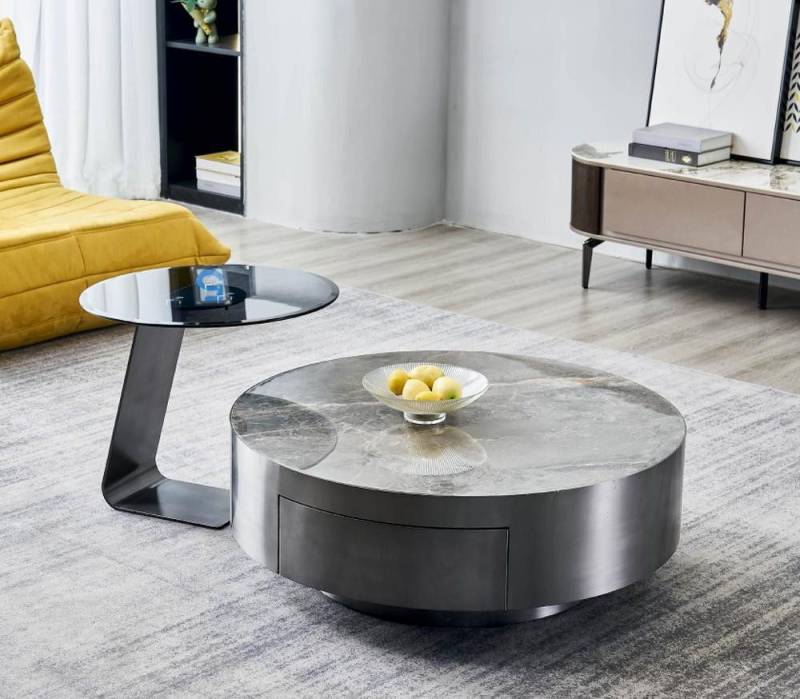 Xlmoebel Couchtisch Tischset mit 2 Design Beistelltischen für das Wohnzimmer - Couchtisch (Couchtisch + Beistelltisch), Hergestellt in Europa von Xlmoebel