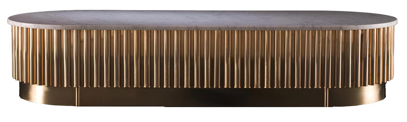 Xlmoebel Couchtisch Wohnzimmertisch Luxus Designer - Marmor Metall Couchtisch Nachttisch (1-St., Couchtisch), Hergestellt in Europa von Xlmoebel