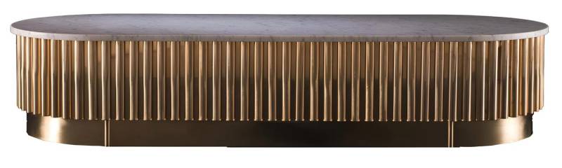 Xlmoebel Couchtisch Wohnzimmertisch Luxus Designer - Marmor Metall Couchtisch Nachttisch (1-St., Couchtisch), Hergestellt in Europa von Xlmoebel