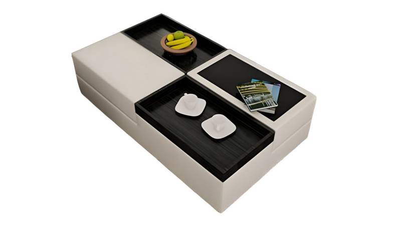 Xlmoebel Couchtisch Wohnzimmertisch mit Tablett und Beistelltischfunktion aus Holz (Couchtisch), Hergestellt in Europa von Xlmoebel