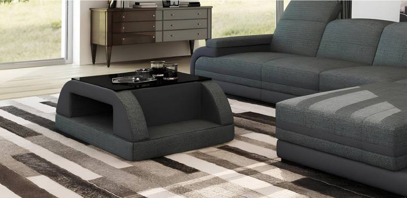 Xlmoebel Couchtisch Zeitgemäßer Designer Wohnzimmertisch mit Glasplatte (Couchtisch 5132), Hergestellt in Europa von Xlmoebel