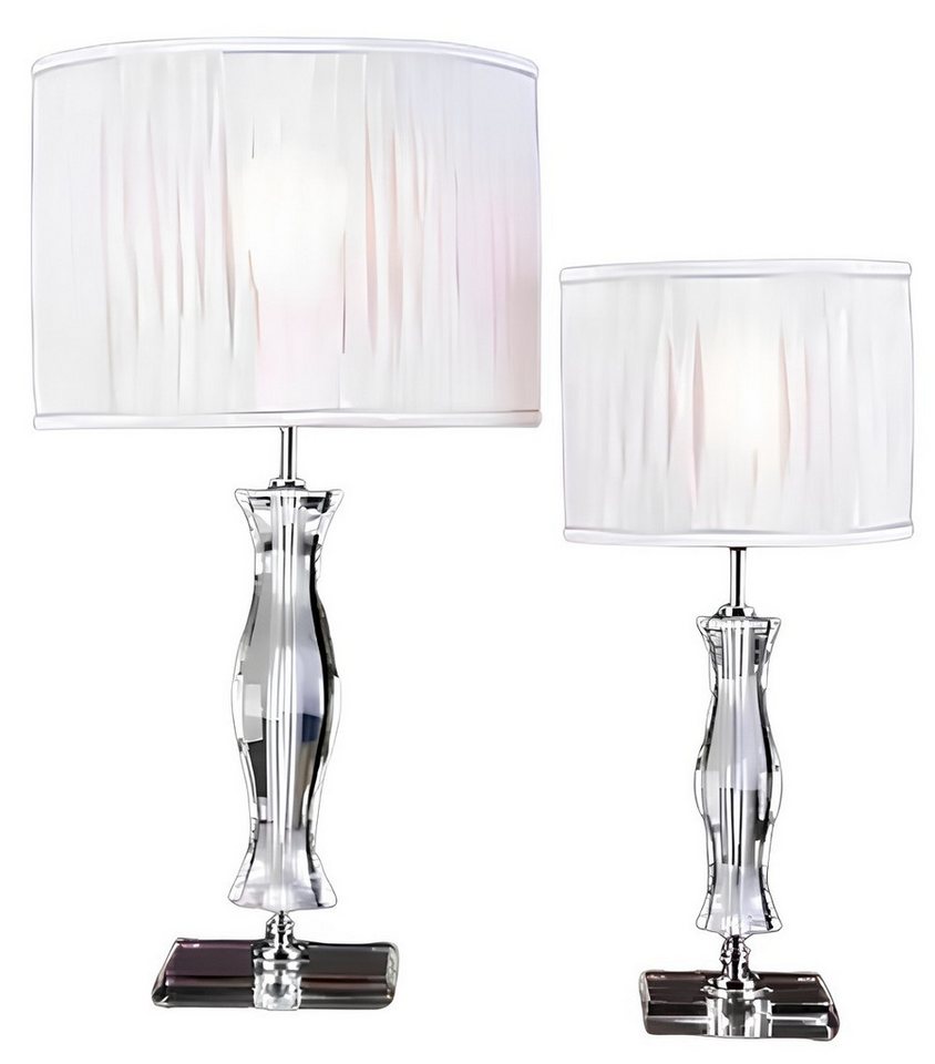 Xlmoebel Dekofigur Kristall Tischlampe in Weiß für den Schreibtisch oder Nachttisch (Tischlampe), Hergestellt in Europa von Xlmoebel
