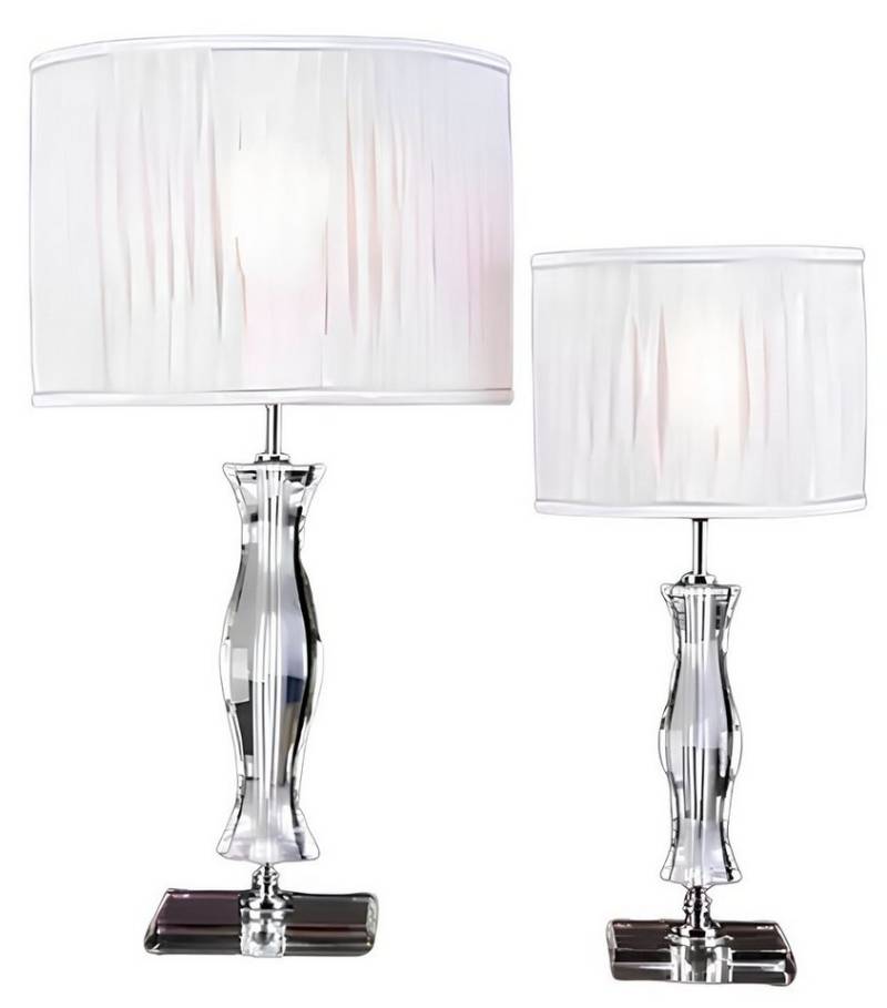 Xlmoebel Dekofigur Kristall Tischlampe in Weiß für den Schreibtisch oder Nachttisch (Tischlampe), Hergestellt in Europa von Xlmoebel